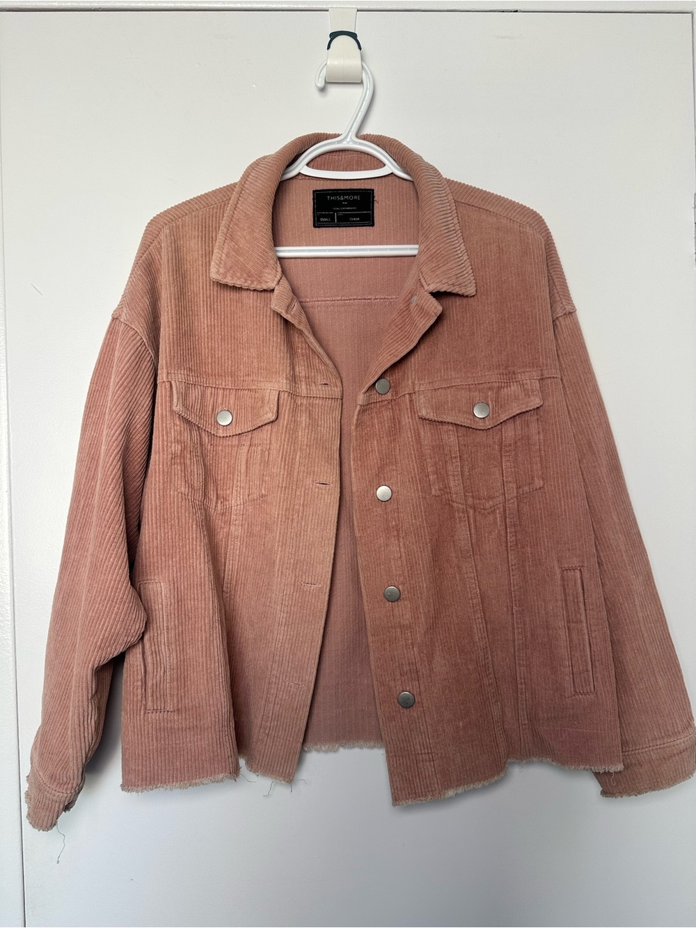 Corduroy Trucker Jacket in Dusty Rose